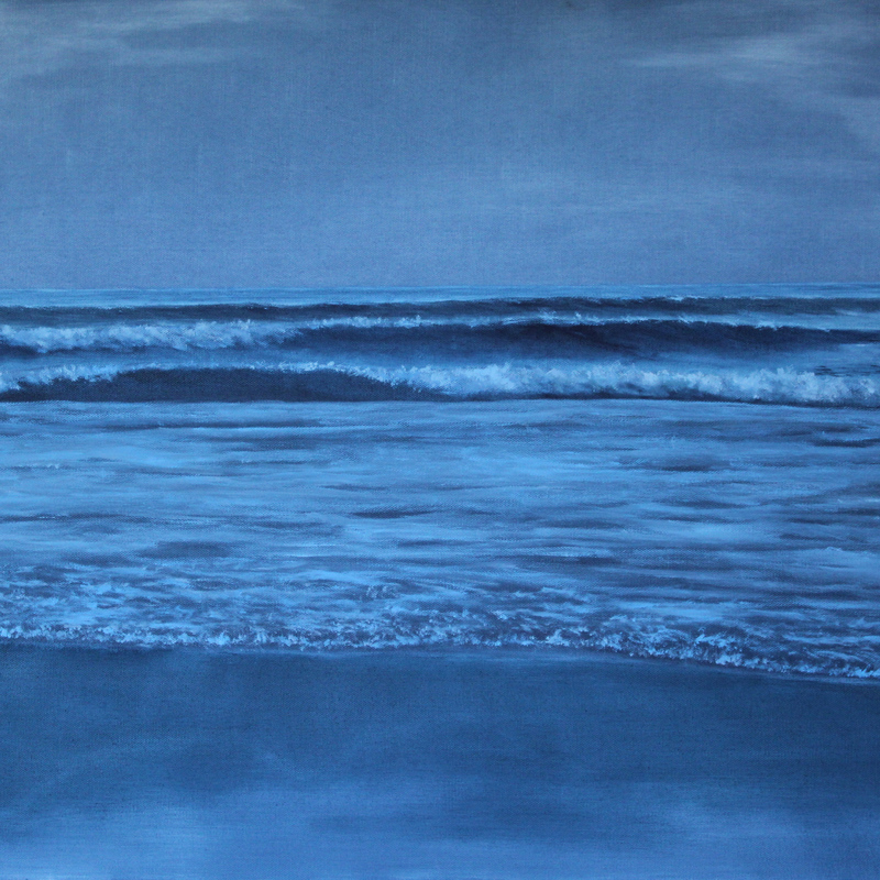 Comfortably Blue - 24x36inch on deep edge canvas